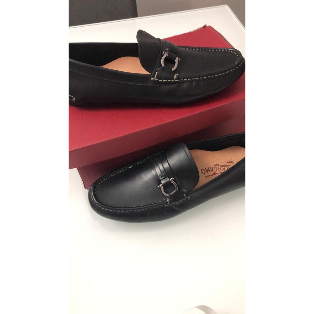Salvatore Ferragamo Men's Sabatino Driving Shoes Loafers Slip Ons Drivers 10.5 W